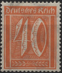 Germany 1921 166,167,170 40,50,75pf numerals, wmk 126 network, mint hinged