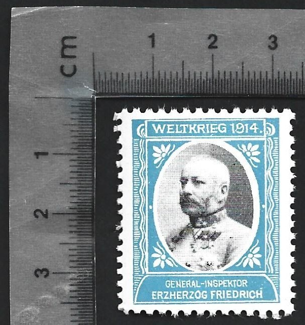 (AOP) Germany WWI WELTKRIEG 1914 poster stamps(2) FIELD MINISTER WENZEL WURM MNH