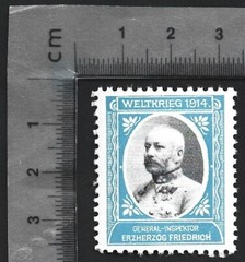 (AOP) Germany WWI WELTKRIEG 1914 poster stamps(2) FIELD MINISTER WENZEL WURM MNH