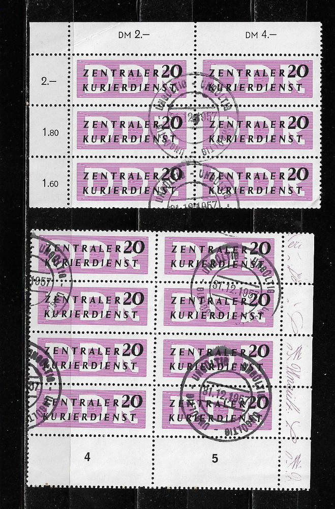 Germany 1956 DDR Zentraler Kurierdienst Mint Block 14x MNH Stamp STA-9-760