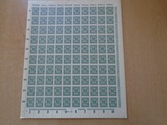 Germany – SG323 50M DM grey green 1923. 9 x complete sheets of 100 stamps.