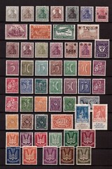 AM0382) Third Reich Lot MH Mint Hinged 1910 to 1945 with Hitler WW II, 6 scans
