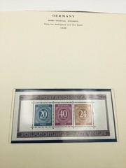 Germany Lot – 127 Stamps 1946-56 on Cut Album Pages – DDR, USSR, British US Zone