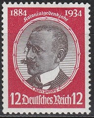 Stamp Germany Mi 540-3 Sc 432-5 1934 3rd Reich Research Peters Luderitz MNH