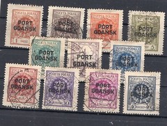 DANTZIG, POLISH BOREAU, YV # 1/11, USED