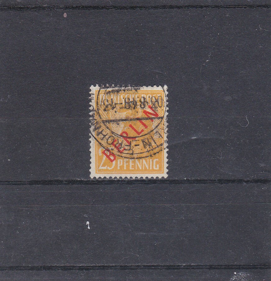 BERLIN 1947 Red Surcharge YT 10 Canceled Signed