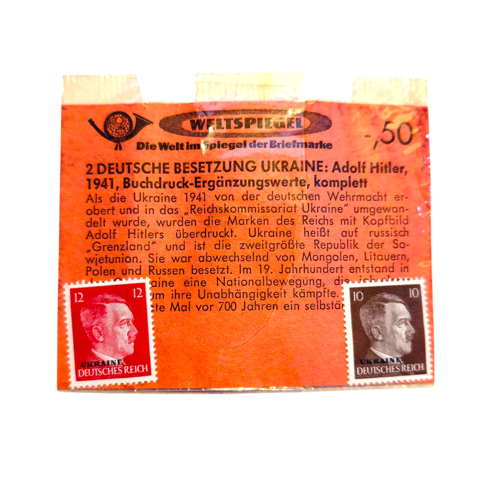 2 x 1941 Stamp 2nd World War II Overprint UKRAINE Mint – Immaculate