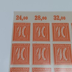 Lot of Weimar Republic Stamps from 1920s Germany, including 40 Pfennig Stamps