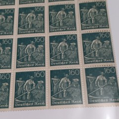 Lot of Weimar Republic Stamps from 1920s Germany, including 40 Pfennig Stamps