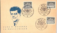 Germany FDC 1963 JFK Visit Frankfurt, Bonn, Berlin – J34985