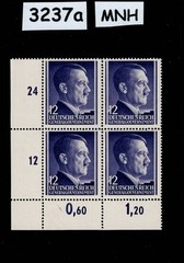 MNH stamp block Adolf Hitler Sc N80 12GR / 1941 WWII Occupied Poland #3237a
