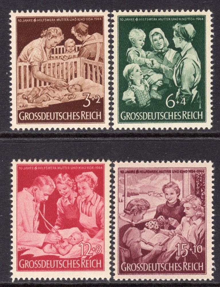 Germany Scott #B 253-56 VF MNH 1944 10th Ann Mother and Child Aid