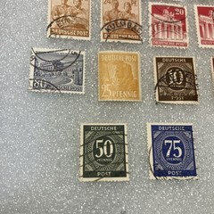 13 USED mixed varied Vtg. 1945-1955 Deutsche Post stamps; $1 Ships/A DEAL!