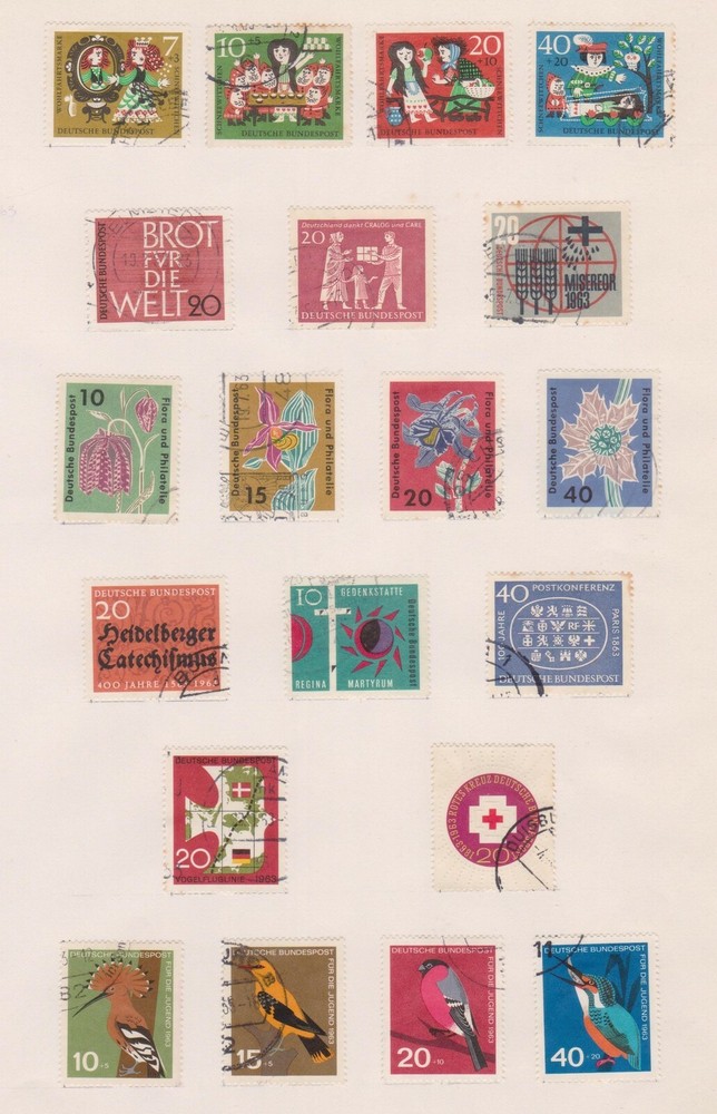 (FGT-91) 1962-3 Europe Germany 20stamps 11 lots to 40pf (CP)