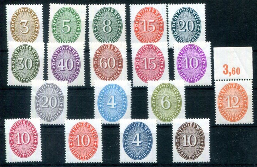 GERMANY OFFICIAL 1927 114-131X ** MNH FLAWLESS SET (F9001