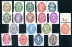 GERMANY OFFICIAL 1927 114-131X ** MNH FLAWLESS SET (F9001