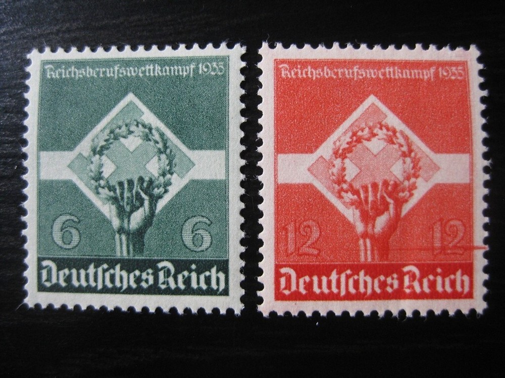THIRD REICH 1935 mint MNH National Occupation Competition stamp set! CV $30.00