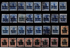 Bulk lot 150+ Stamps 1914-1918 WWI Belgium Belgien Germany Overprints #2848