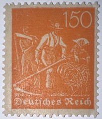 Travelstamps: 1922 Germany Deutsches Reich 150pf Stamp Scott #175/Mi 189 MOGNH.