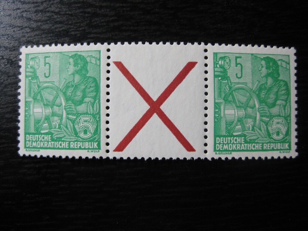 DDR EAST GERMANY Mi. #WZ1 mint MNH stamp strip! CV $8.50
