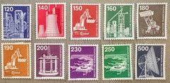 Germany 1181-1190, 1192 / 1975-1982 Industry & Technology Stamps / MH