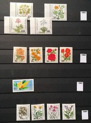 BRD Germany Collection of 30 Years of Flower Stamps MNH
