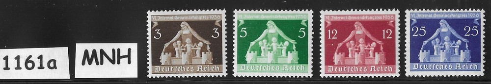 MNH set 1936 Sc 473 – 476 Germany International Congress of Reich cities #1161a
