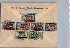 1923 Germany Territory Memel Stamp local Mail Cover to Hamburg