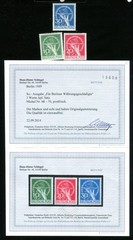 BERLIN 1949 68-70 ** MNH FLAWLESS Opinion SCHLEGEL BPP (G2776