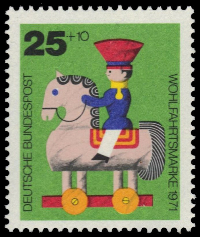 GERMANY B477 – Wooden Toys „Horseback Rider“ (pa79137)