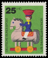 GERMANY B477 – Wooden Toys „Horseback Rider“ (pa79137)