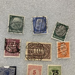 11 Vtg. USED Deutsches Reich/Germany Hindenburg Stamps; 1920- 1945; $1 Ships.