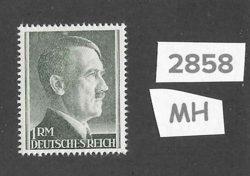 #2858 Very Nice MH 1RM Adolph Hitler Third Reich stamp / 1942-1944 / Sc524