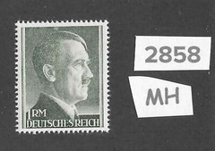 #2858 Very Nice MH 1RM Adolph Hitler Third Reich stamp / 1942-1944 / Sc524