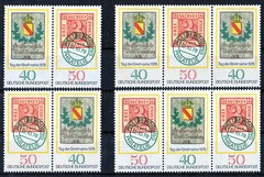 Bund 980-981 MNH Postfrisch All Overprints W Zd 1-4 Tag der Briefmarke