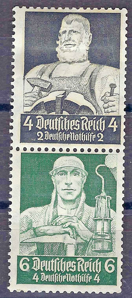 German Reich Mi# 557 MH & 559 MNH Welfare Fund 1934