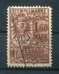 DR-Germania Alsace Tax Stamp At 1.60 Gest. (Y78596)
