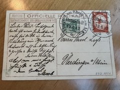 1912 Germany Pioneer Airmail Postcard LZ10 Schwaben Flight Darmstadt Michel I
