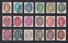 GERMANY 1927-33 Officials set of 18 SG O424-O441 Used (CV £100)