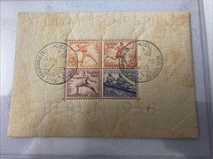 Germany Berlin 1936 XL Olympische Spiele.4 stamp Block.Cancellation 8/14/36