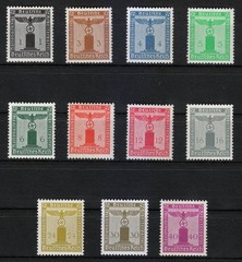 Germany 1938 MNH Mi 144-154 Sc S1-S11 FRANCHISE stamps / Nazi Eagle / Wz.4 **