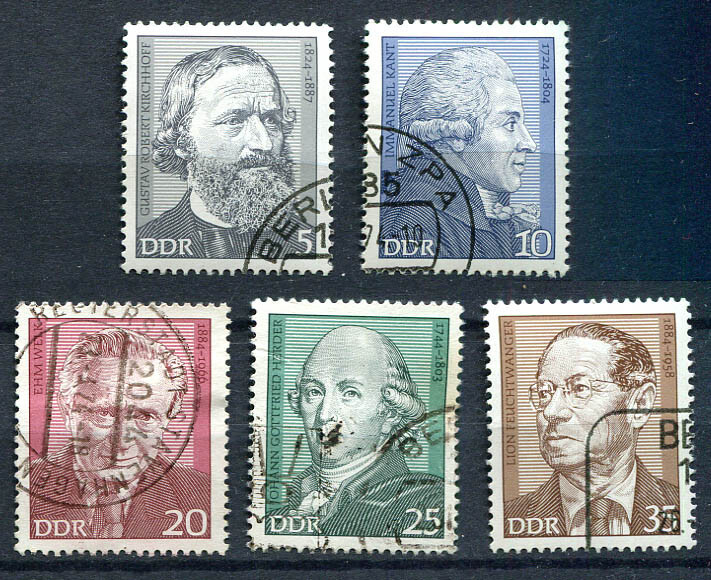 Germany – DDR : Famous men set from 1974 – CTO