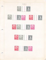 Germany West 1950s Heuss Booklet Panes Collection Se-Tenant Ad Tabs Lot 8 Pgs