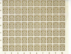 MNH stamp sheet Sc B217 1943 Imerial Eagle & Swastika Third Reich era Germany