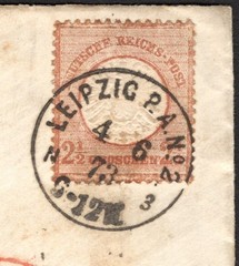 1873 Tans-Atlantic Leipzig, Germany, to Aurora, Ind., Cover w/Scott #19