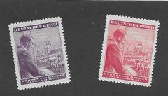 MNH Stamp set B18 & B19 / Adolf Hitler / 1943 Birthday / WWII Germany Occupation