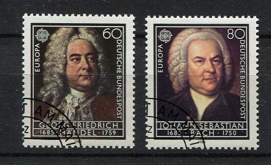 Germany – BRD : Händel and Bach stamps from 1985 – CTO
