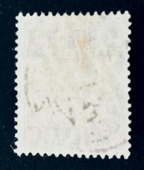 Germany DANZIG Stamp – 1920 Germania Blue Overprint 2 Mark Used r26