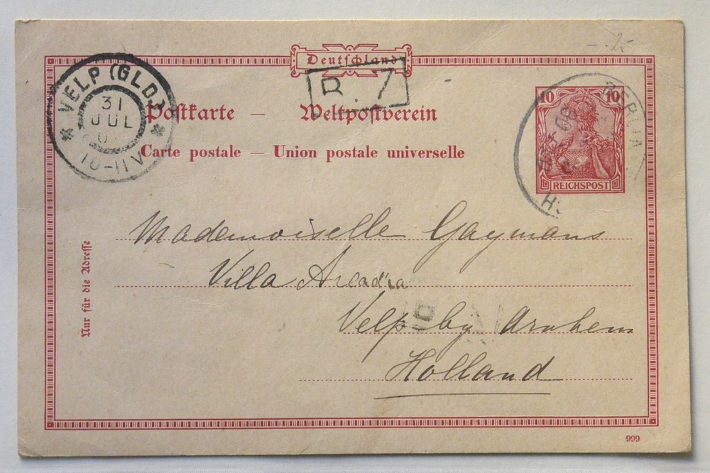 Germany German Empire Third Reich Postcard Wandered