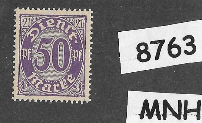MNH stamp Sc LO7 Weimar Republic 1920-1921 Official Germany Post WWI #8763
